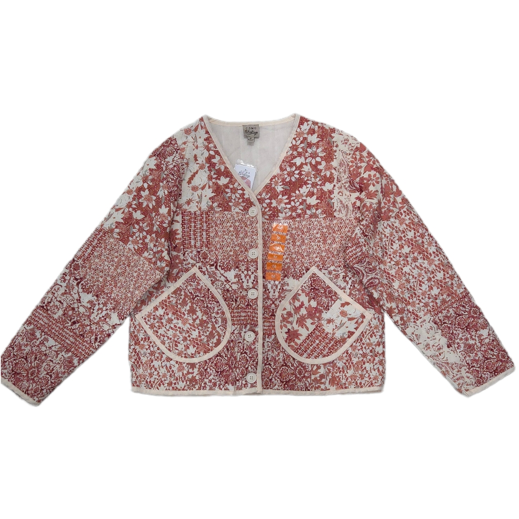 Nwt Como Vintage Quilted Floral Pattern Waistlink Shacket